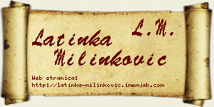 Latinka Milinković vizit kartica